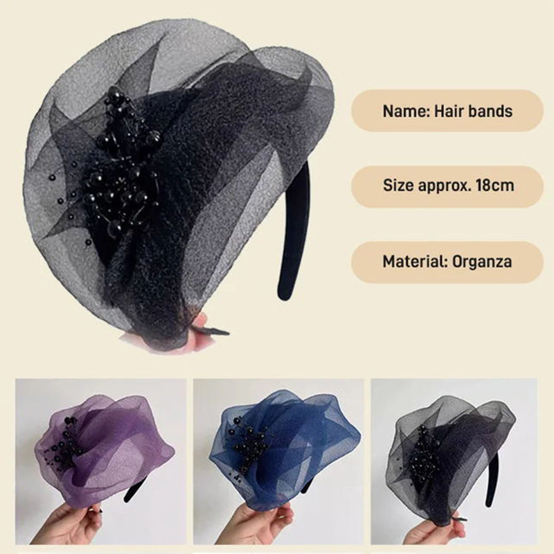 2025 Új design 🌸 Vintage Organza Fascinator Fejpánt Fascinator