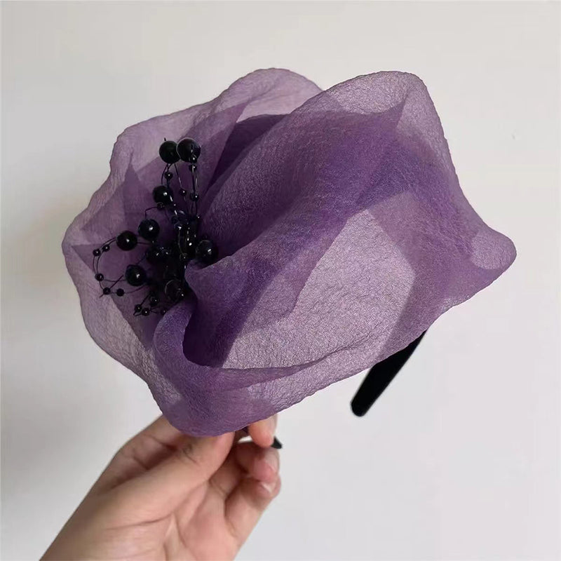 2025 Új design 🌸 Vintage Organza Fascinator Fejpánt Fascinator