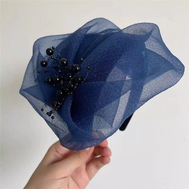 2025 Új design 🌸 Vintage Organza Fascinator Fejpánt Fascinator