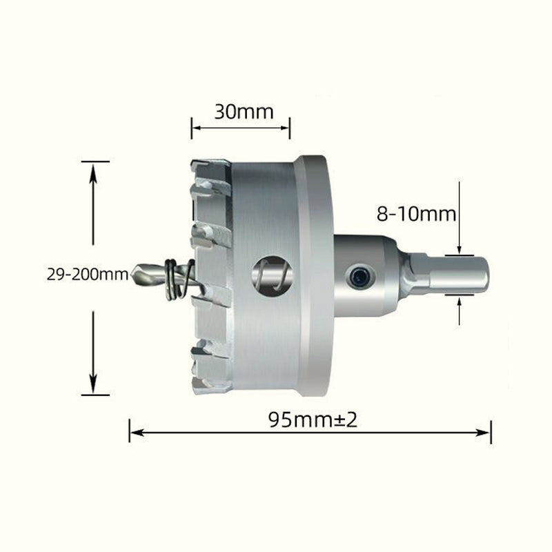 【✨ Megnövelt hatékonyság】🔧 Keményfém hegyű fém furatvágó